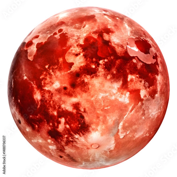 Obraz red moon isolated on transparent background