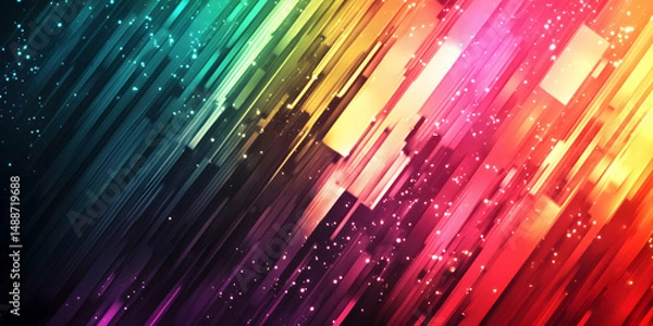Fototapeta Vibrant Abstract Colorful Background with Light and Sparkles