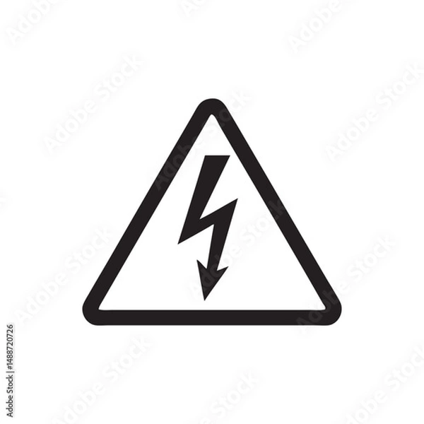 Fototapeta high voltage warning icon