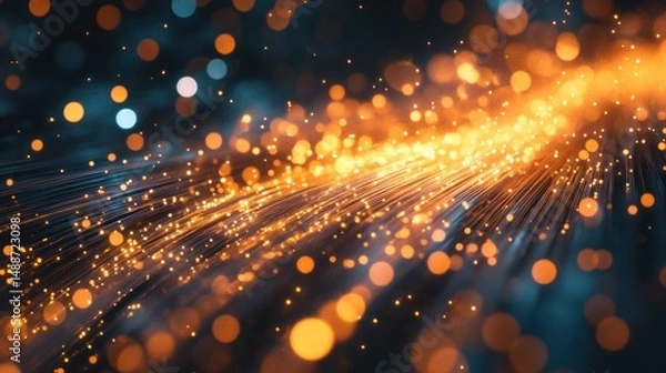 Fototapeta Abstract glowing lines