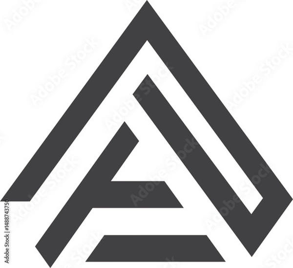 Obraz Abstract Geometric Logo with Letter A