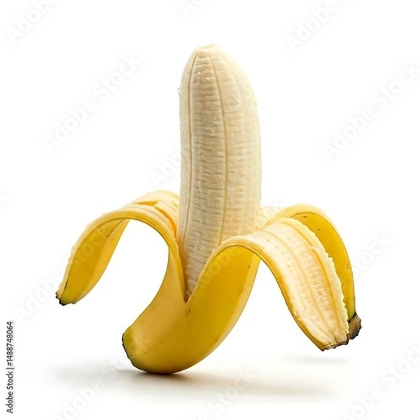 Fototapeta banana on white background