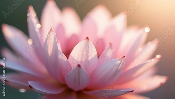 Fototapeta Close up of pink flower. Generative Ai