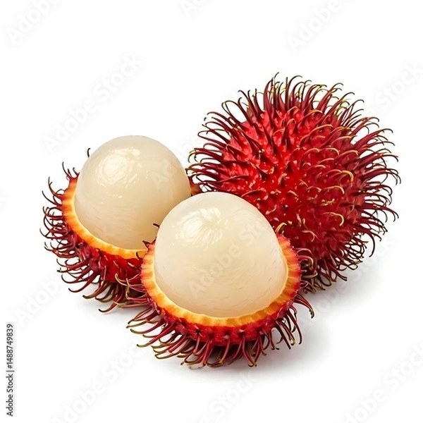 Fototapeta rambutan on white background