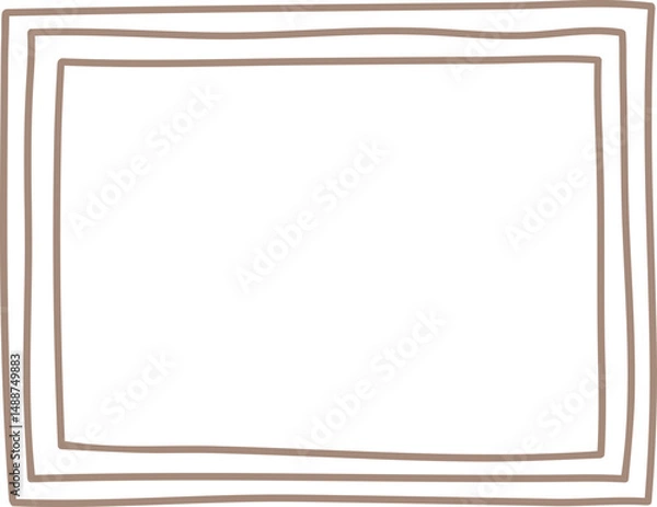 Obraz Handdrawn Simple Line Picture Frame Illustration