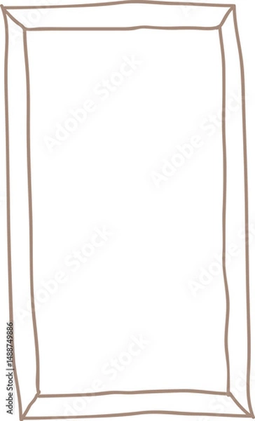 Obraz Handdrawn Simple Line Picture Frame Illustration
