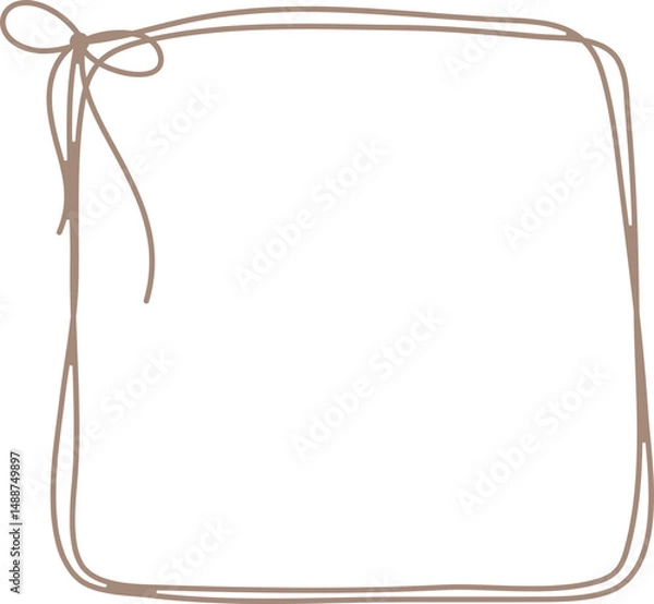 Obraz Handdrawn Simple Line Picture Frame Illustration
