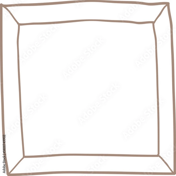Obraz Handdrawn Simple Line Picture Frame Illustration