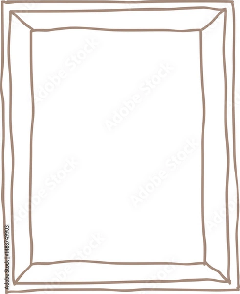 Obraz Handdrawn Simple Line Picture Frame Illustration
