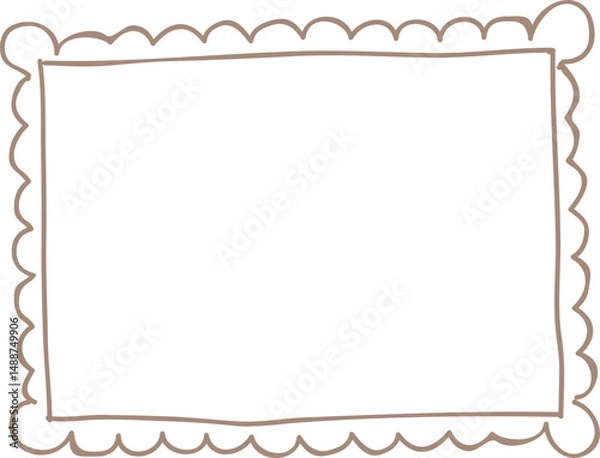 Obraz Handdrawn Simple Line Picture Frame Illustration