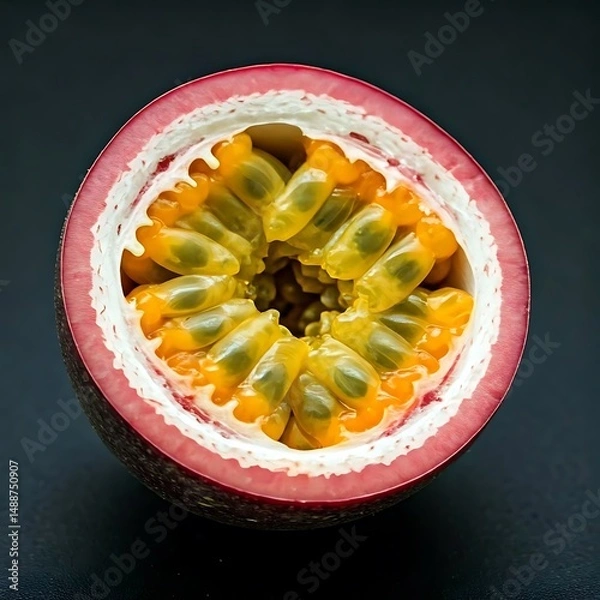 Fototapeta slice of fruit on a plate