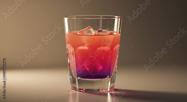 Fototapeta glass of strawberry smoothie