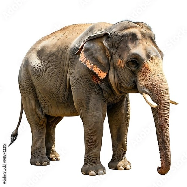 Fototapeta elephant isolated on white background