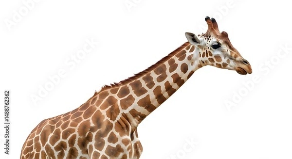 Fototapeta giraffe on white background