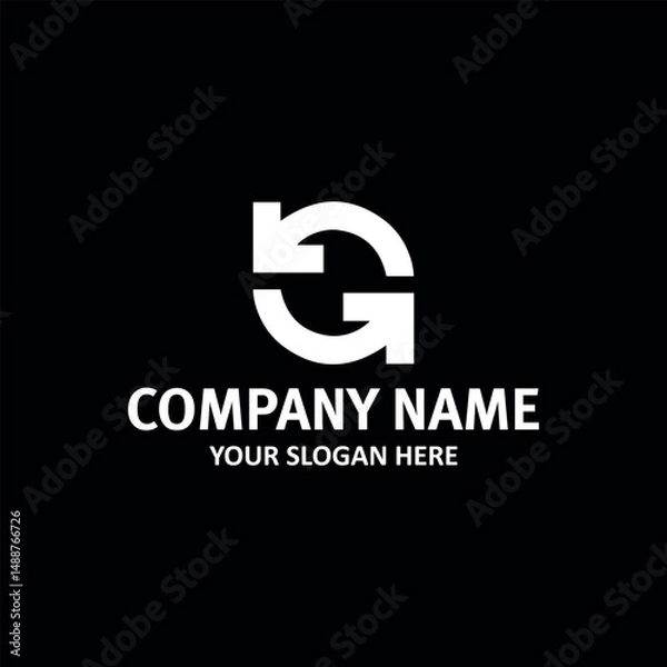 Fototapeta letter g and g text logo design vector