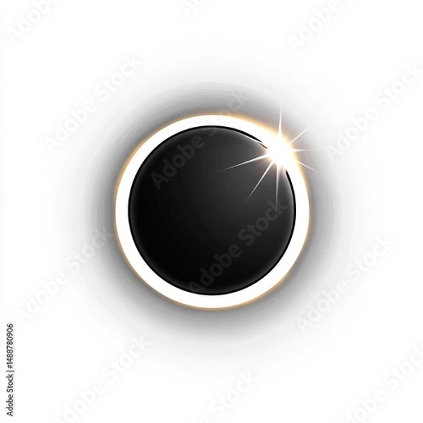 Obraz solar eclipse with glowing edges