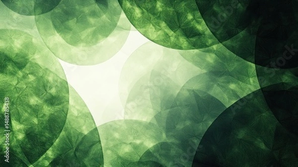 Fototapeta Abstract green circles