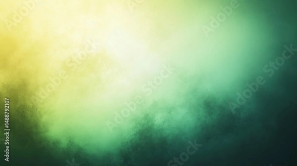 Fototapeta Abstract hazy cloudscape of yellow and green