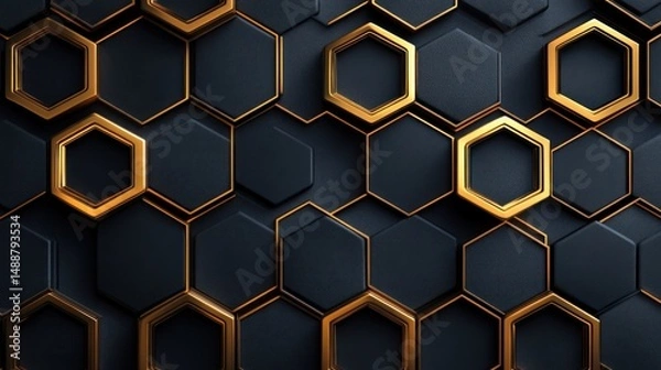 Fototapeta Abstract hexagon pattern