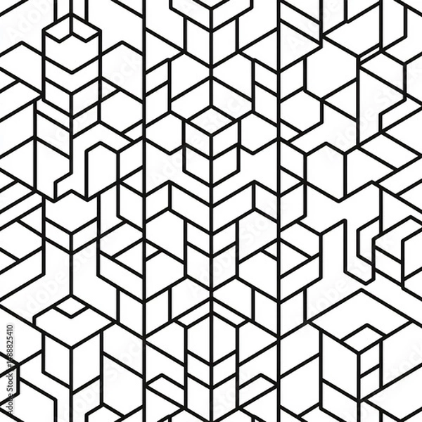 Fototapeta 3D cube abstract pattern background 