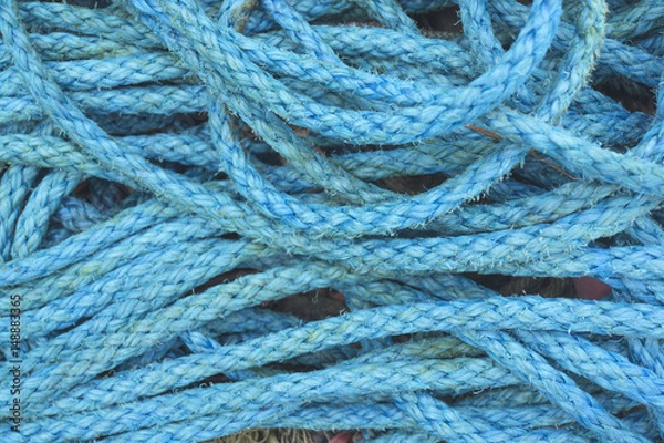 Fototapeta Old fishing rope.