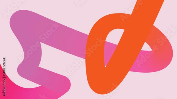 Obraz Bright Gradient Loop on Pink Background