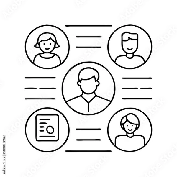 Obraz user personas icon, user personas vector illustration-simple illustration of user personas , perfect for user personas logos and icons