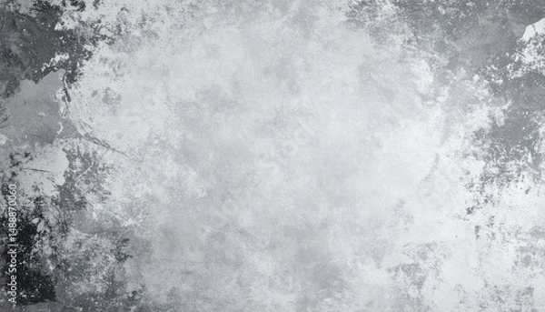 Fototapeta Top-down view of grunge cement with white gradient