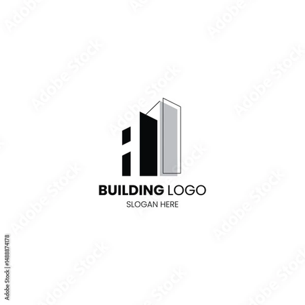 Fototapeta Letter A building logo for construction, architecture and property logo. Template for your brand