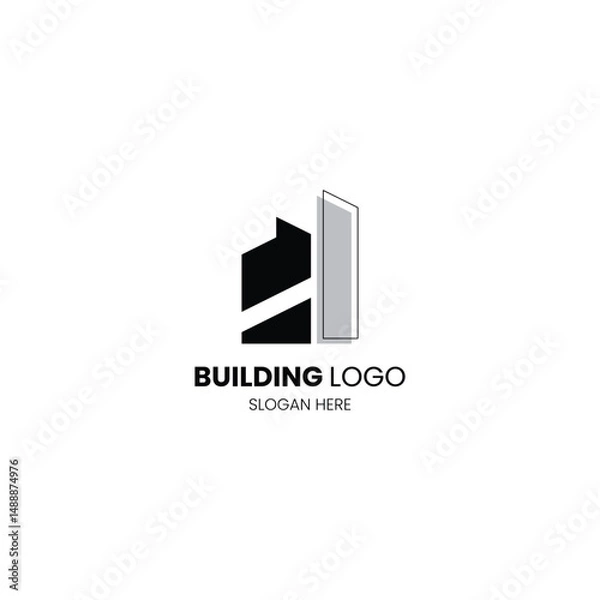Fototapeta Letter C building logo for construction, architecture and property logo. Template for your brand