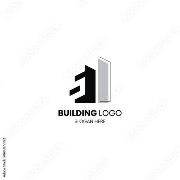 Fototapeta Letter S building logo for construction, architecture and property logo. Template for your brand