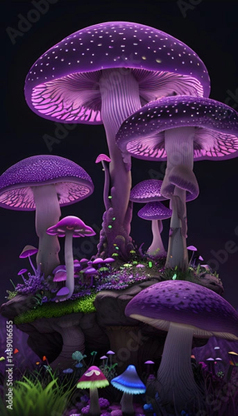 Obraz mushrooms in the forest