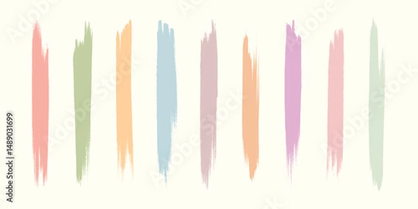 Obraz Vector Colorful Grunge Paint Stroke Collection