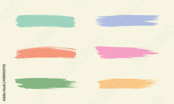 Obraz Vector Colorful Grunge Paint Strokes