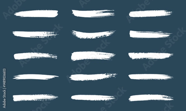 Obraz Vector White Brush Stroke Collection