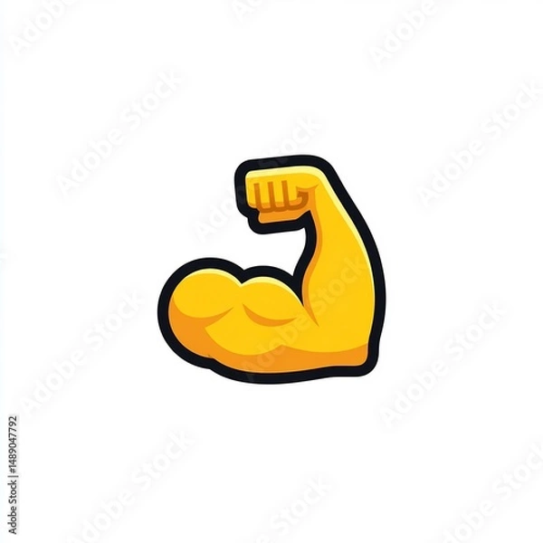 Obraz Strong Flexing Arm Emoji