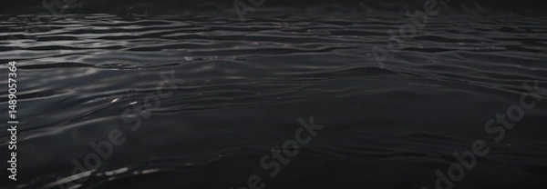 Obraz Dark, glassy water, subtle ripples, minimalist background,  glassy,  deep