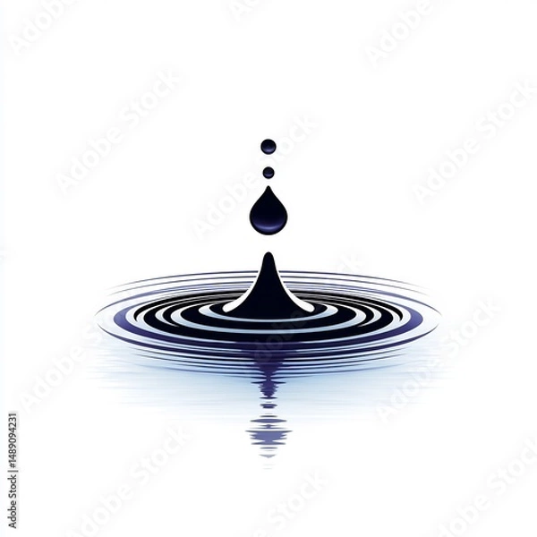 Obraz Water Droplet Creating Ripple
