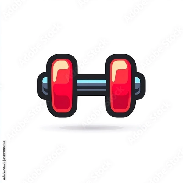 Obraz Dumbbell Icon for Fitness Branding Outline