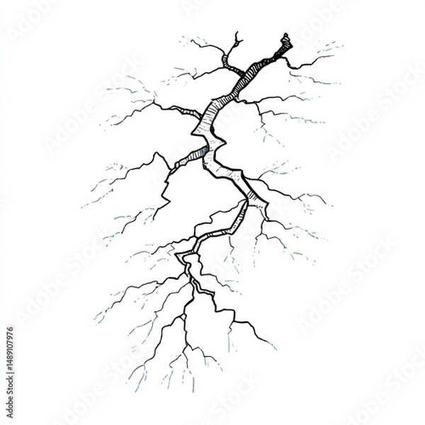 Obraz Powerful lightning storm