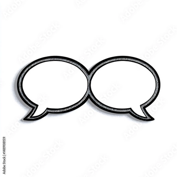 Obraz linked speech bubbles icon