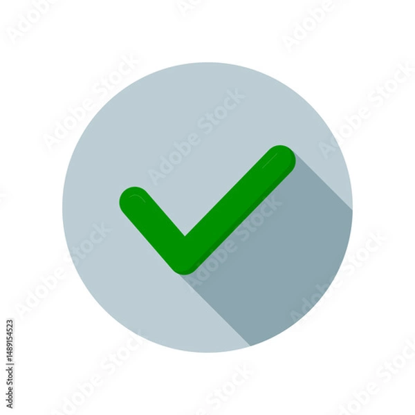 Obraz Design Illustration graphic of check mark icon with flat style. Suitable for UI, mobile design, web design, etc.