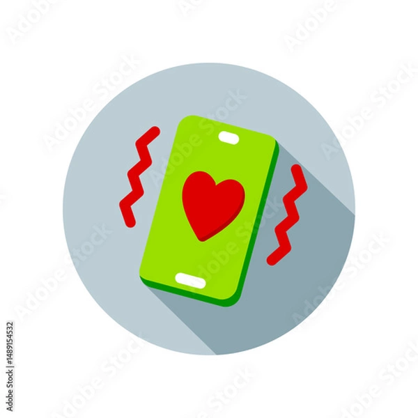 Obraz Design Illustration graphic of Love Buzz Notification icon with flat style. Suitable for UI, mobile design, web design, etc.