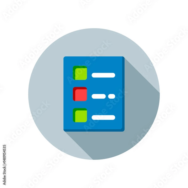 Obraz Design Illustration graphic of list to do icon with flat style. Suitable for UI, mobile design, web design, etc.