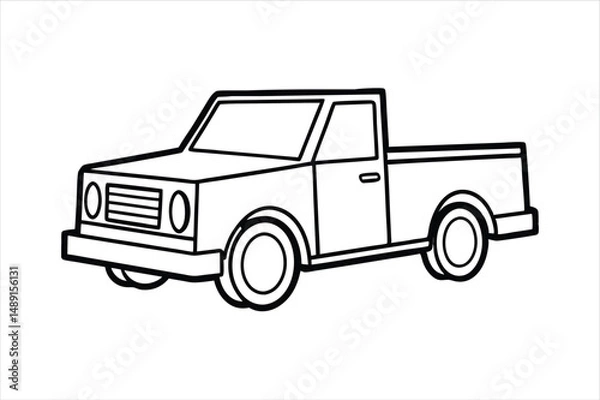 Obraz Delivery Vehicle Icon in Clean Vector Art Style for Digital Use