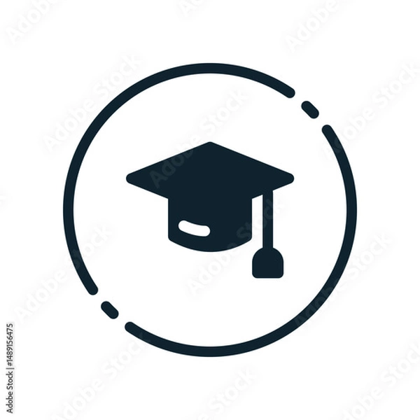 Obraz Design Illustration graphic of toga hat icon with glyph style. Suitable for UI, mobile design, web design, etc.