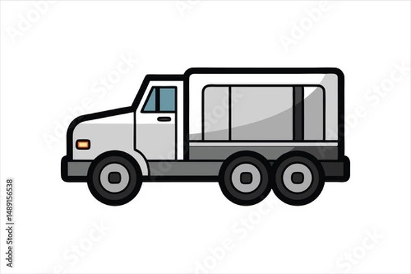 Obraz Professional Truck Icon Vector for Automation and Freight Industries