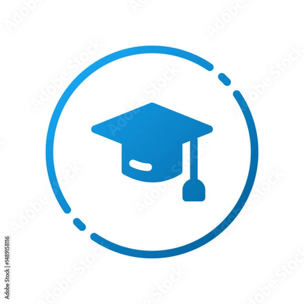 Obraz Design Illustration graphic of toga hat icon with gradient style. Suitable for UI, mobile design, web design, etc.