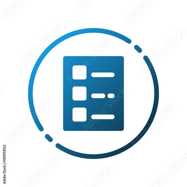 Obraz Design Illustration graphic of list to do icon with gradient style. Suitable for UI, mobile design, web design, etc.