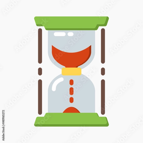 Fototapeta Design Illustration graphic of Hourglass icon with flat style. Suitable for UI, mobile design, web design, etc.
